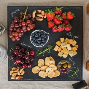 Platou melamina Black Slate Effect 30 x 30 cm - 37316 - Img 2