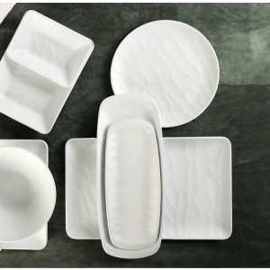 Platou melamina patrat Wavy White 18 x 18 cm MLW347K72 - 6 - Img 3