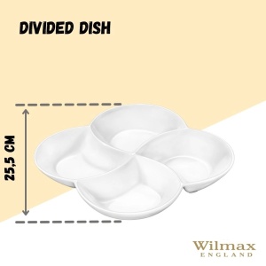 Platou patrat cu 4 compartimente Fine White 22 x 22 cm - 992649 - Img 3