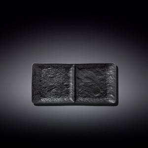 Platou rectangular cu 2 compartimente Slate Stone 27 x 13 cm - 661135