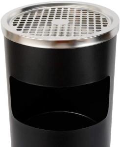 Scrumiera exterioara cu cos gunoi Black ø 25xh60 cm - Img 2