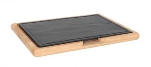 Set platou fonta cu suport lemn 32 x 23 cm - 1508003