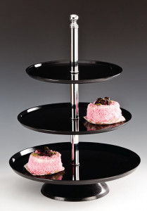 Suport prajituri rotund ( display bufet ) negru 35x25x50 cm - 36191