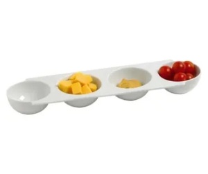 Bol alb cu 4 compartimente31 x 9 cm - B2600 - Img 2