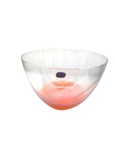 Bol sticla cristalina Kate orange 23 cm - 50A61/230