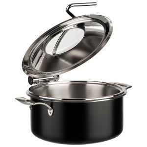 Chafing dish rotund 4 piese Aps Black 30.5 cm - Img 2