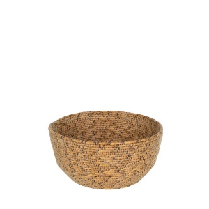 Cos paine rotund Rattan Brown 21 x 10 cm - SUL106