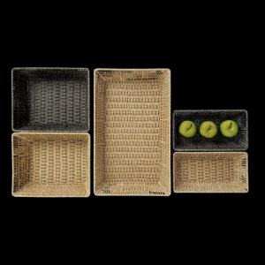 Cos rectangular GN 1 / 2 Rattan Beige 32.5 x 26.5 cm KOD121 - Img 3