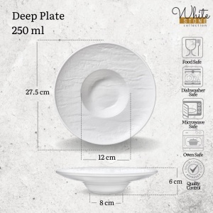 Farfurie paste portelan Wilmax White Stone 27 cm - Img 5