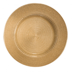 Farfurie suport sticla (charger) Gold 32 cm