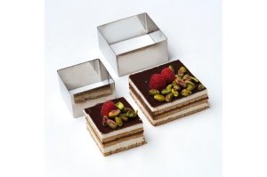 Forma patiserie patrata , set 6 buc , Comas H = 4.5 cm - Img 2