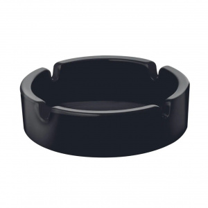 Scrumiera sticla rotunda neagra Bistro 10.7 cm