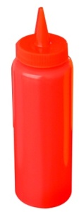 Sticla -dispenser rosu polietilena ketchup 750 ml