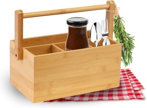 Suport lemn cu 4 compartimente 25 x 16 x H 24 cm - 16165 - Img 3