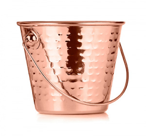 Vas servire cu maner cupru Horecano Charm h 9 cm