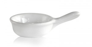 Bol cu maner rotund portelan Basic 6 cm
