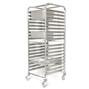 Carucior pentru transport 18 tavi gastronorm GN 2 / 1 , 590 x 670 x 1735 mm - 11770 - Img 2