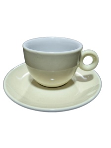 Ceasca + farfurie cafea Apulum Opus bej 210 ml
