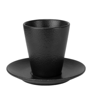 Ceasca + farfurie cafea Barista Black 260 ml - 561252