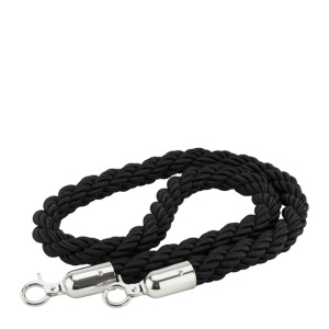 Cordon delimitare negru cu carlig argintiu 150 cm