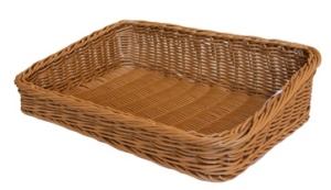 Cos paine rectangular maro 40 x 28 x H 6 cm - 4007