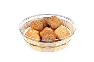 Cos paine rotund cu capac crem Economic 40 cm