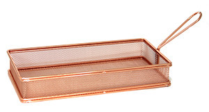 Cos servire rectangular Copper H 4.5 cm