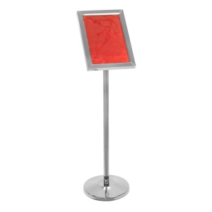 Panou informativ metal Silver 40 x 30 x H 120 cm