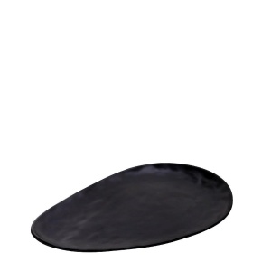 Platou oval melamina Wavy Black 23 x 36 cm - MLB3210K24