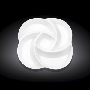 Platou rotund cu 5 compartimente Fine White 30 cm - 992597
