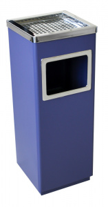 Scrumiera exterioara cu cos gunoi Blue 24x24xh60cm