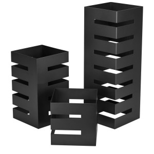 Stand bufet Tower Riser Black Mat 3 piese