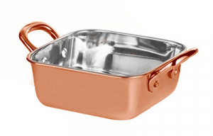 Vas servire patrat cu 2 manere Bloom 14 x 14 cm - 84118