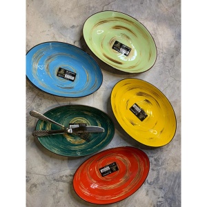 Bol oval Spiral Verde 30 x 19.5 cm-669541 - Img 4