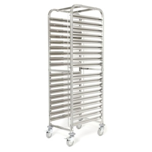 Carucior pentru transport 18 tavi gastronorm GN 1 / 1 , 380 x 550 x 1735 mm - 11769