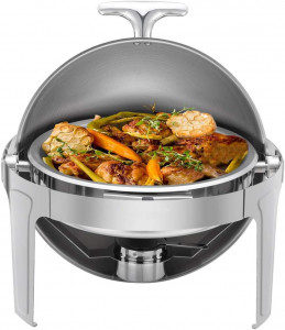 Chafing dish rotund cu capac rolltop inox Chafer 10 litri - Img 3