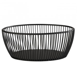 Cos paine oval negru APS Svart 20 x 15 cm