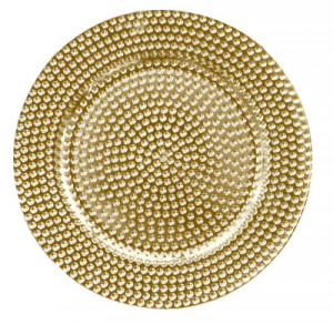 Farfurie suport polipropilena ( charger ) Gold 33 cm