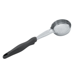 Lingura rotunda perforata Spoodle Black 34 cm