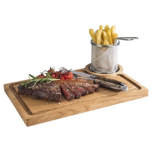Platou lemn servire APS Oak 37 x 25 cm - Img 3