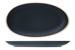 Platou oval Galloway Black 29.5 x 16 cm