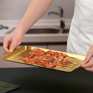 Platou rectangular inox Charm Gold 36 x 19.5 cm - 3958 - Img 2
