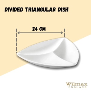 Platou servire triunghi cu 3 compartimente Fine White - 992585 - Img 3