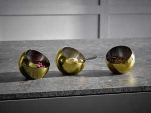 Set 3 boluri inox Sphere Gold - Img 2