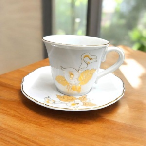 Set 6 cesti cu farfurie cafea Cala