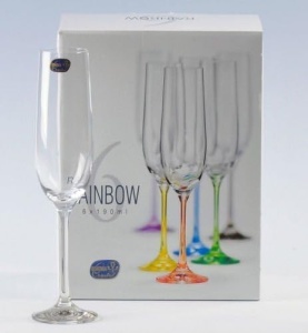 Set 6 pahare sampanie Rainbow 190 ml - Img 2