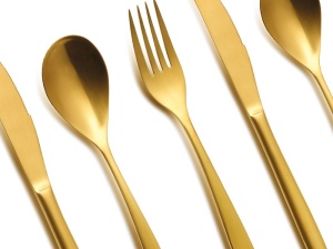 Set tacamuri inox BCN Satin Gold 24 piese - 6324 - Img 2