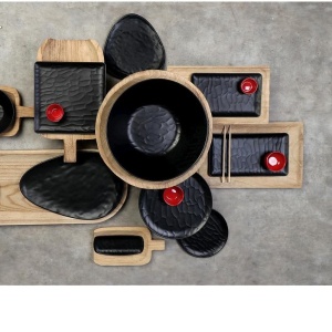 Sosiera melamina Wavy Black 7 x 7 cm - MLB2109K144-6 - Img 3