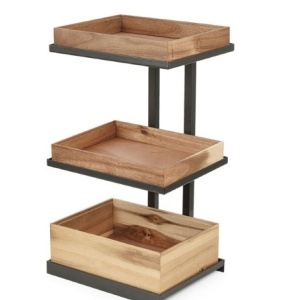 Stand bufet cu 3 niveluri Basics 28 x 22 x H 44 cm - 94616 - Img 2