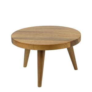 Stand bufet lemn acacia rotund Alas 25 x h15.3 cm